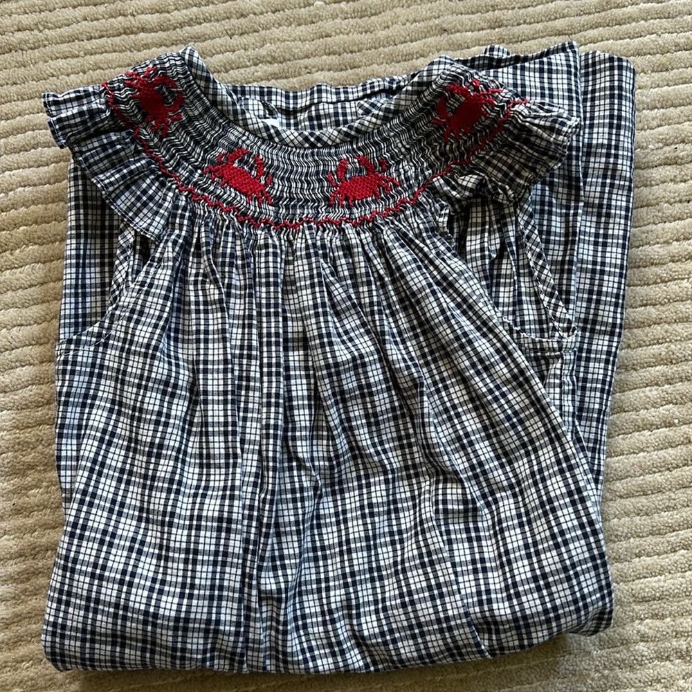 Vive la fete size 3t crab smock dress